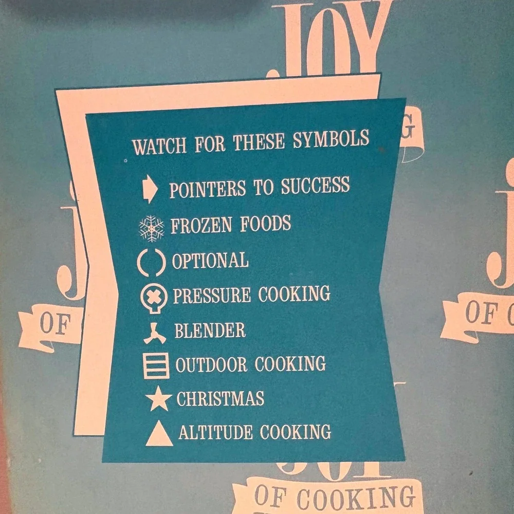 Vtg 1960s Joy of Cooking Hardcover Cookbook Mid Century Retro‎ Kitchen Display